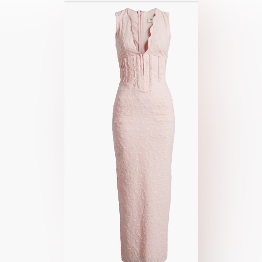 NWOT Sophina Broderie Anglaise Sleeveless Maxi Dress Crystal Rose color XS - Picture 2 of 9